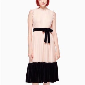 Kate Spade mixed velvet chiffon dress